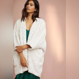 Anthropologie | Saturday Sunday Faux Fur Cocoon CardiganSweater XS/S